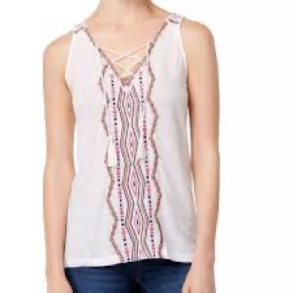 Anthropologie Mine boho Aztec tank blouse size Large - Picture 1 of 4